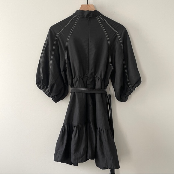 NWT Aureta Studio Florence Mini Dress Black Size Small - Picture 6 of 7